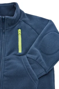 Felpa blu con zip e patch ricamato Pitt Kids PT-KF-8005