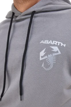 Felpa grigia con cappuccio logo frontale Abarth AH025CP