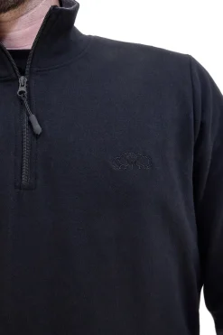 Felpa nera con zip corta interno caldo Sevenoaks NBY319