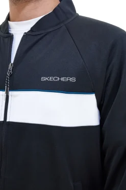 Felpa Nera Senza Cappuccio Skechers Premier Track Jacket