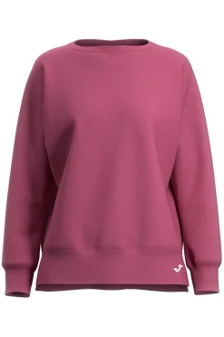 Felpa rosa crop con maniche raglan e stampa gommata Joma Breath Sweatshirt