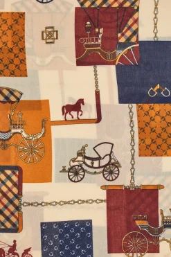Foulard multicolore con stampa carrozza Roncato 46,003,30