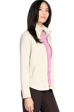 Giacca panna con zip in tessuto riciclato Skechers JA78