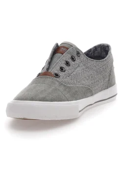 Graue Sneakers ohne Schnürsenkel Route 66 01819