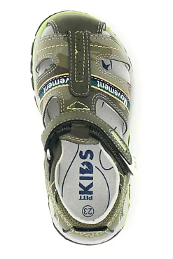 Grüne Sandalen mit Riemenverschluss Pitt Kinder 15111