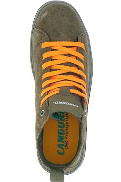 Grüne Sneaker mit austauschbaren Schnürsenkeln Canguro 817