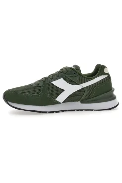 Grüne Turnschuhe mit weißen DD Comfort Details Diadora Fenice