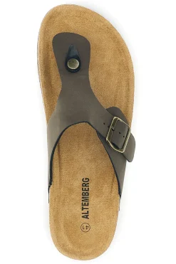 Infradito marrone fibbia regolabile Altemberg 121