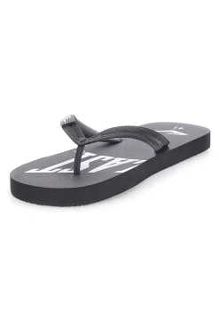 Infradito nere con stampa logo bianco EVERLAST EV010