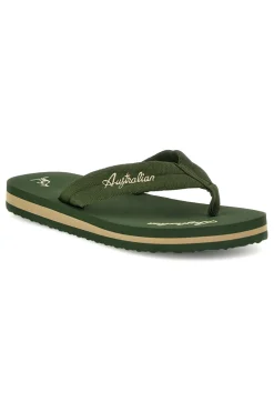 Infradito verdi con scritta bianca Australian AU24M409
