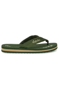 Infradito verdi con scritta bianca Australian AU24M409