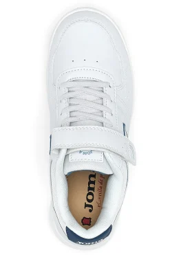Joma W Harvard JR 2543 weiße Sneakers mit blauen Details und Klettverschluss