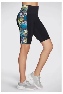 Leggings Biker Neri Skechers Gowalk Butterfly Shadow Hw