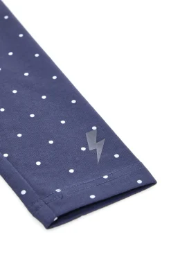 Leggings Blu a Pois Bianchi Pitt KID 6014