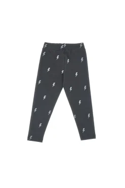 Leggings Neri con Saette Grigie PITT KIDS 6013