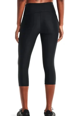 Leggings Tre Quarti Neri con Tasca Laterale UNDER ARMOUR Capri UA Tech