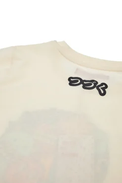 Maglia Bianca a Maniche Lunghe con Stampa Colorata PITT KIDS 6010