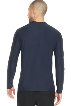 Maglia blu a maniche lunghe in tessuto traspirante Skechers GO DRI All Day