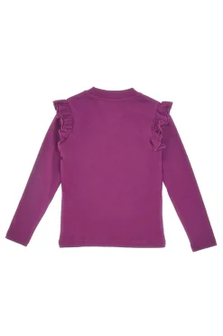 Maglia Viola Girocollo con Stampa Olografica PITT KIDS 6035