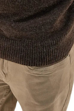 Maglione marrone con zip in misto lana No Limits MAJU020W25