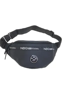 Marsupio nero con tasche zip Indigeno metropolitano 8159-A