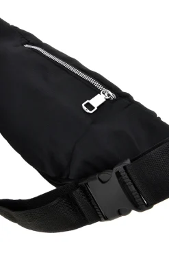 Marsupio nero trapuntato con tasche zip Indigeno metropolitano 8200-A