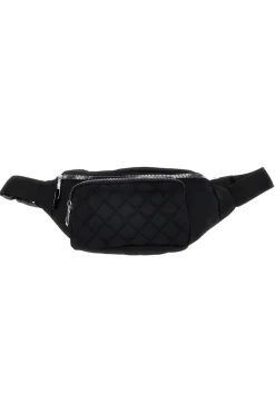 Marsupio nero trapuntato con tasche zip Indigeno metropolitano 8200-A