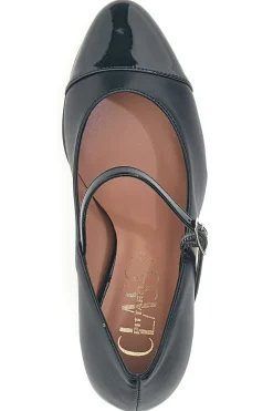 Mary Jane nere con punta tonda, cinturino e plateau Pittarello class 2567