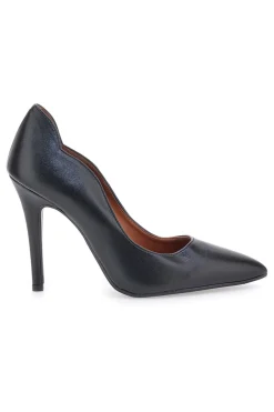Mattschwarze Pumps, Absatz 11 cm, hergestellt in Italien, Pittarello Love 3478