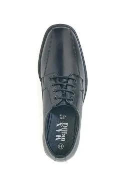 Max Dillan 01 Schwarze Schnürschuhe aus echtem Leder