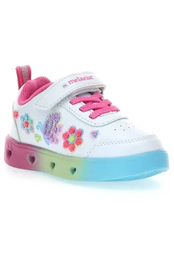 M-Kids MG25111 Weiße Turnschuhe mit mehrfarbigen Lichtern