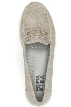Mocassini Beige Con Catenina da Donna Prima Riga 9194
