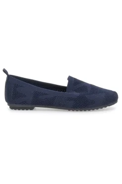 Mocassini blu in tessuto con soletta morbida The First PRESZ32
