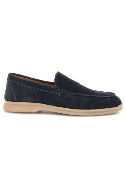 Mocassini blu notte in vera pelle Ptr 800
