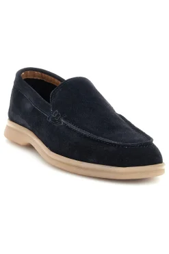 Mocassini blu notte in vera pelle Ptr 800
