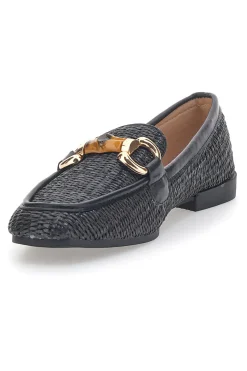 Mocassini con Morsetto Nere First Lady 462