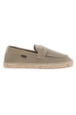 Mocassini Espadrillas beige in tessuto con suola in corda PITTARELLO SUN SG24L313