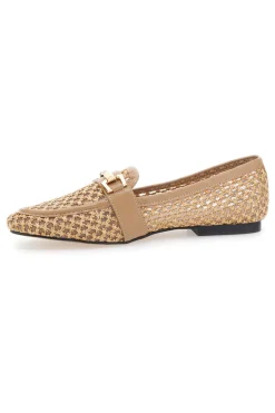 Mocassini khaki con morsetto dorato Le Havre Paris LLY26