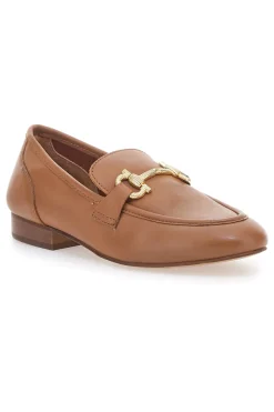 Mocassini Marroni con Morsetto Dorato Made in Italy in Vera Pelle PITTARELLO GLAM A600103
