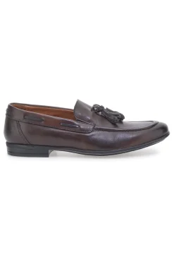 Mocassini Marroni in Pelle Con Nappine Made in Italy PITTARELLO 071