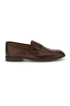Mocassini marroni in vera pelle Pittarello 070
