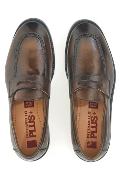 Mocassini marroni pelle made in Italy Pittarello plus 4056