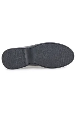 Mocassini neri in pelle con inserti elastici Pittarello 3