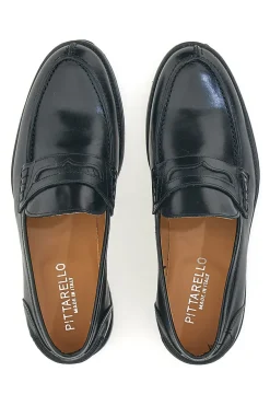 Mocassini Neri In Vera Pelle Made in Italy Pittarello 401