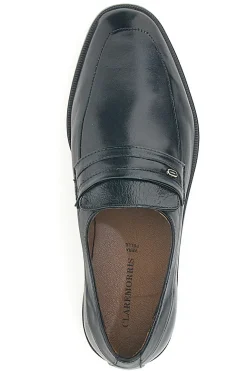 Mocassini Neri In Vera Pelle Claremorris 653