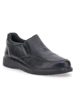 Mocassini neri slip-on in pelle con elastici Claremorris 18102995