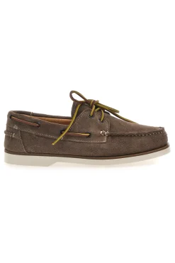 Mocassini Stile Barca Tortora in Pelle Camoscio CLAREMORRIS 10
