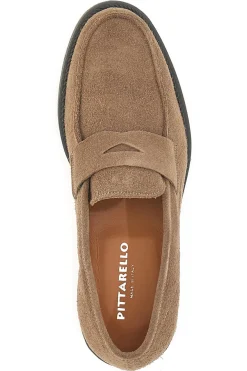 Mocassini Taupe In Vera Pelle Made In Italy Pittarello 0730