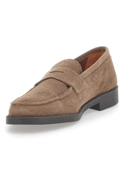 Mocassini Taupe In Vera Pelle Made In Italy Pittarello 0730