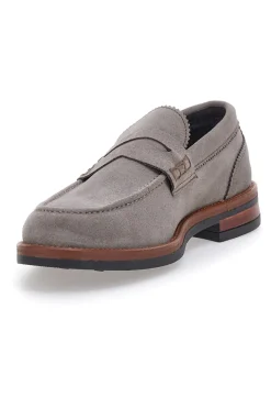 Mocassini tortora con bocca di leone PITTARELLO CLASS 014
